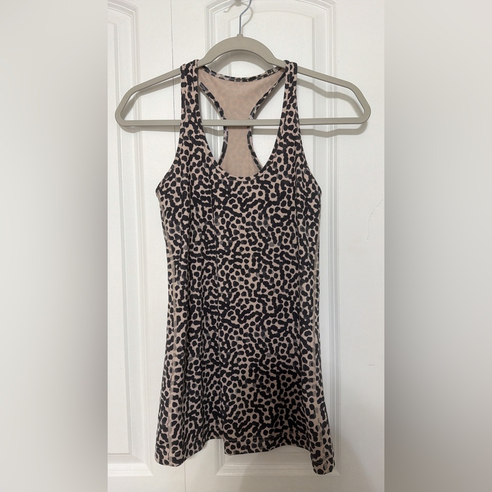 Lululemon Athletica Leopard Print Tank Top - Black and Tan